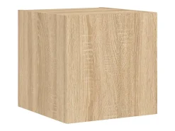 Móvel de parede p/ TV c/ luzes LED 30,5x35x30cm carvalho sonoma PT866470^ Móvel De Tv