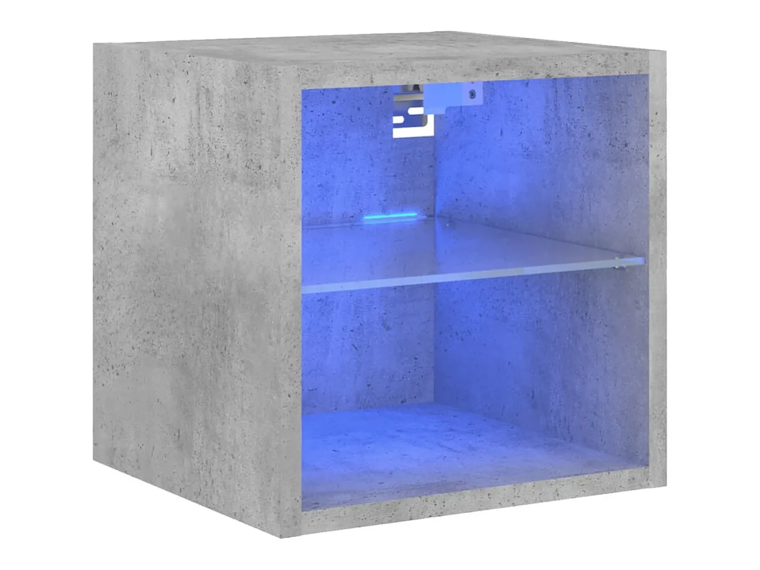 Móvel De Tv*vidaxl Móvel de parede p/ TV c/ luzes LED 30x28,5x30 cm cinza cimento Cinzento
