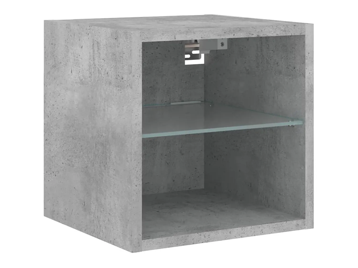Móvel De Tv*vidaxl Móvel de parede p/ TV c/ luzes LED 30x28,5x30 cm cinza cimento Cinzento