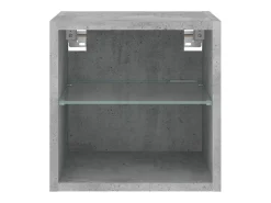 Móvel De Tv*vidaxl Móvel de parede p/ TV c/ luzes LED 30x28,5x30 cm cinza cimento Cinzento