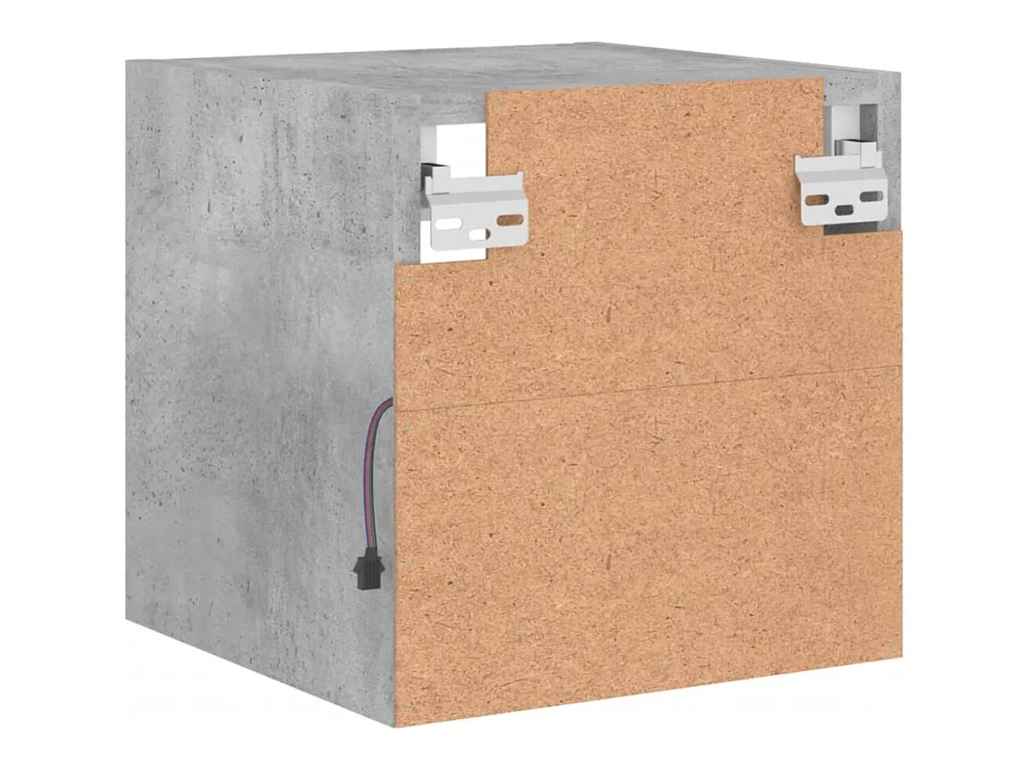 Móvel De Tv*vidaxl Móvel de parede p/ TV c/ luzes LED 30x28,5x30 cm cinza cimento Cinzento