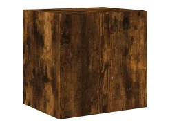 Móvel De Tv| Móvel de parede p/ TV c/ luzes LED 40,5x35x40cm carvalho fumado PT189369 Castanho
