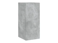 Discount Móvel de parede p/ TV c/ luzes LED 30,5x35x70 cm cinza cimento PT942174 Cinzento