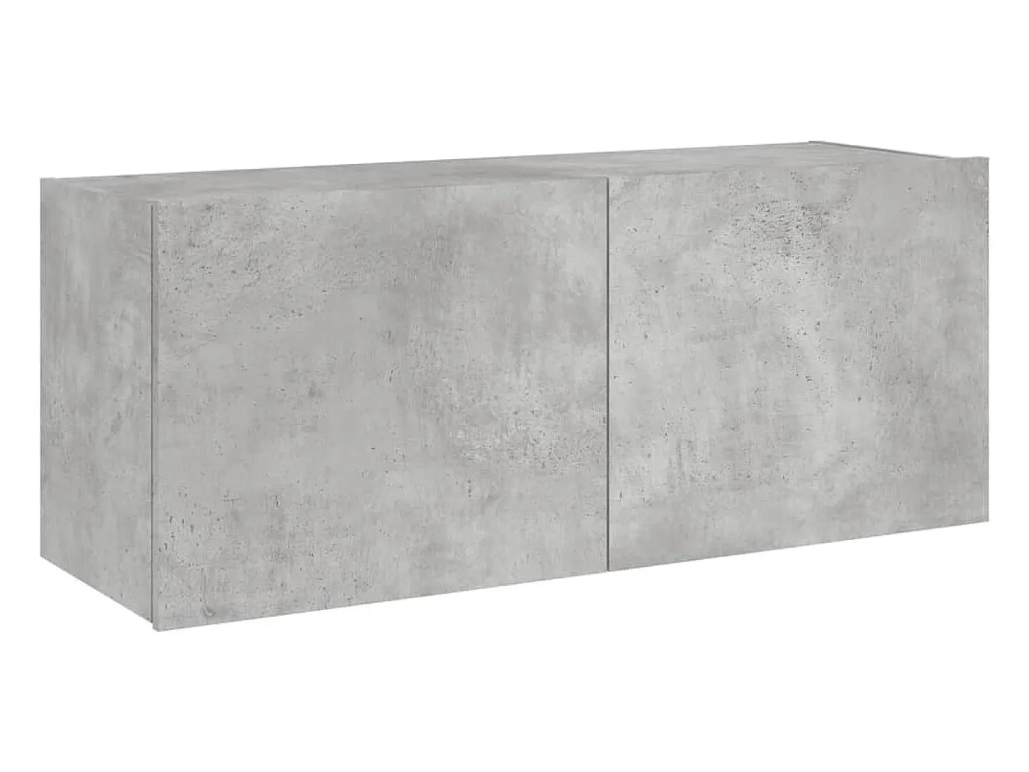 Móvel de parede p/ TV c/ luzes LED 100x35x41 cm cinza cimento PT337699^ Móvel De Tv