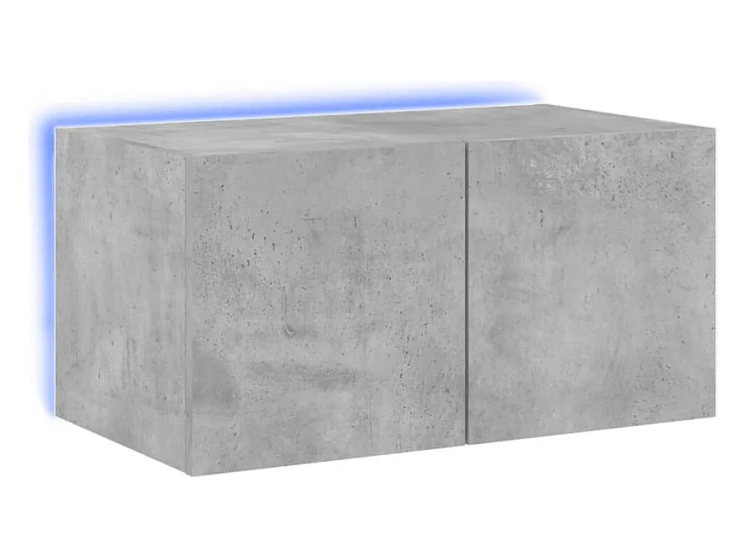 Móvel De Tv* Móvel de parede p/ TV c/ luzes LED 60x35x31 cm cinza cimento PT733925 Cinzento