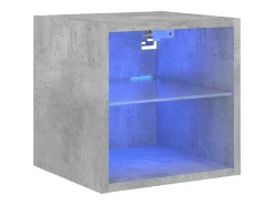 Hot Móvel de parede p/ TV c/ luzes LED 30x28,5x30 cm cinza cimento PT605031 Cinzento