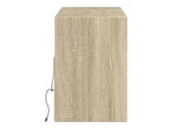 vidaxl Móvel de parede p/ TV c/ luzes LED 130x31x45 cm carvalho sonoma Castanho