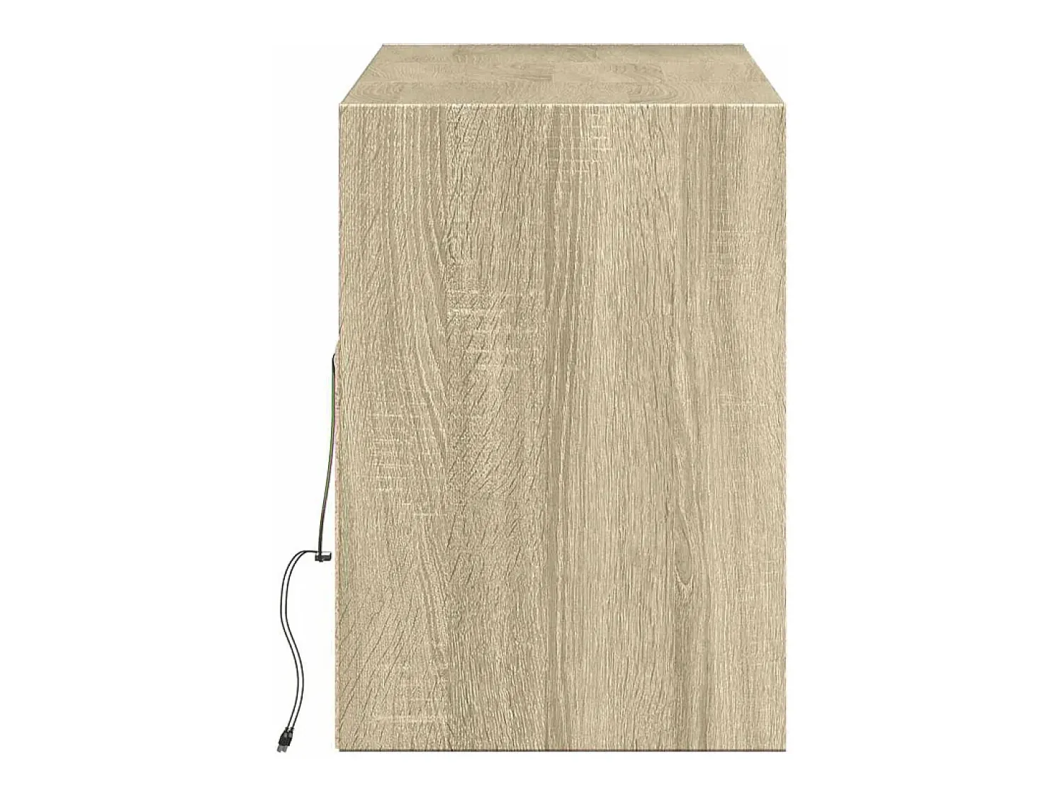 vidaxl Móvel de parede p/ TV c/ luzes LED 130x31x45 cm carvalho sonoma Castanho