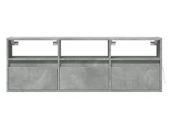 Móvel De Tv*vidaxl Móvel de parede p/ TV c/ luzes LED 130x31x45cm cimento Cinzento