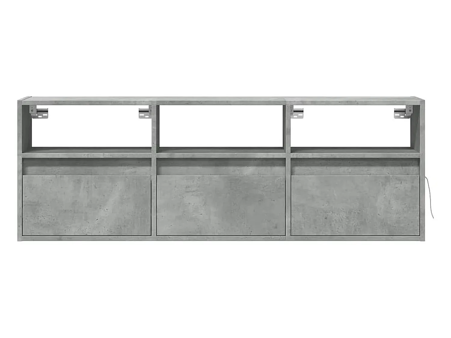 Móvel De Tv*vidaxl Móvel de parede p/ TV c/ luzes LED 130x31x45cm cimento Cinzento