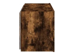 Best vidaxl Móvel de parede p/ TV c/ luzes LED 80x35x41 cm carvalho fumado Castanho
