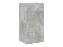 vidaxl Móvel de parede p/ TV c/ luzes LED 40,5x35x80 cm cinza cimento^ Móvel De Tv