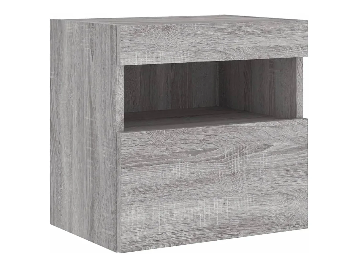 Móvel De Tv* Móvel de parede p/ TV c/ luzes LED 40x30x40 cm sonoma PT836896 Cinzento