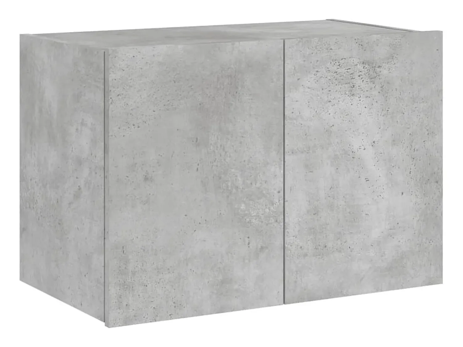 Móvel De Tv* Móvel de parede p/ TV c/ luzes LED 60x35x41 cm cinza cimento PT985997 Cinzento