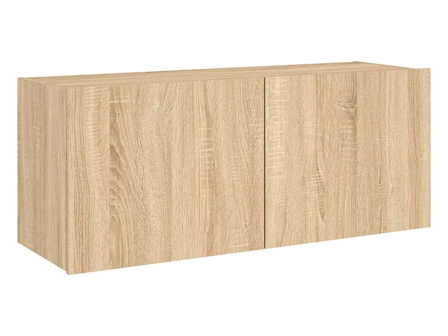 Outlet Móvel de parede p/ TV c/ luzes LED 100x35x41 cm carvalho sonoma PT511692 Castanho