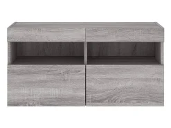 Móvel De Tv|vidaxl Móvel de parede p/ TV c/ luzes LED 80x30x40 cm sonoma Cinzento