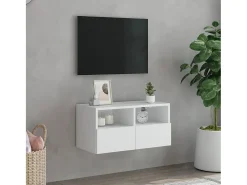 Móvel De Tv* Móvel de parede p/ TV 60x30x30 cm derivados de madeira PT465759 Branco
