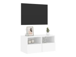Móvel De Tv* Móvel de parede p/ TV 60x30x30 cm derivados de madeira PT465759 Branco