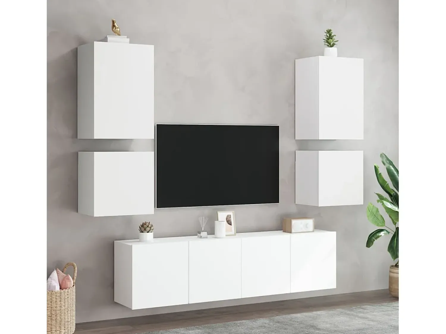 Clearance Móvel de parede p/ TV 40,5x30x40 cm derivados de madeira PT184828 Branco
