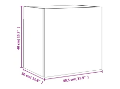 Móvel De Tv*vidaxl Móvel de parede p/ TV 40,5x30x40 cm derivados de madeira Branco