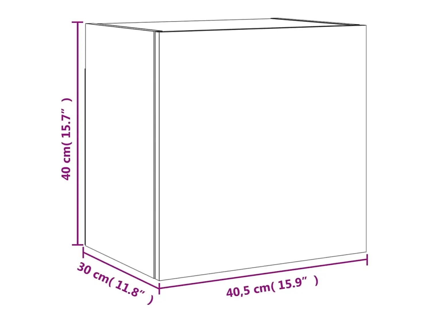 Móvel De Tv*vidaxl Móvel de parede p/ TV 40,5x30x40 cm derivados de madeira Branco