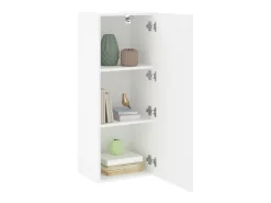 Outlet Móvel de parede p/ TV 40,5x30x102cm derivados de madeira PT293088 Branco