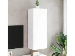 Outlet Móvel de parede p/ TV 40,5x30x102cm derivados de madeira PT293088 Branco