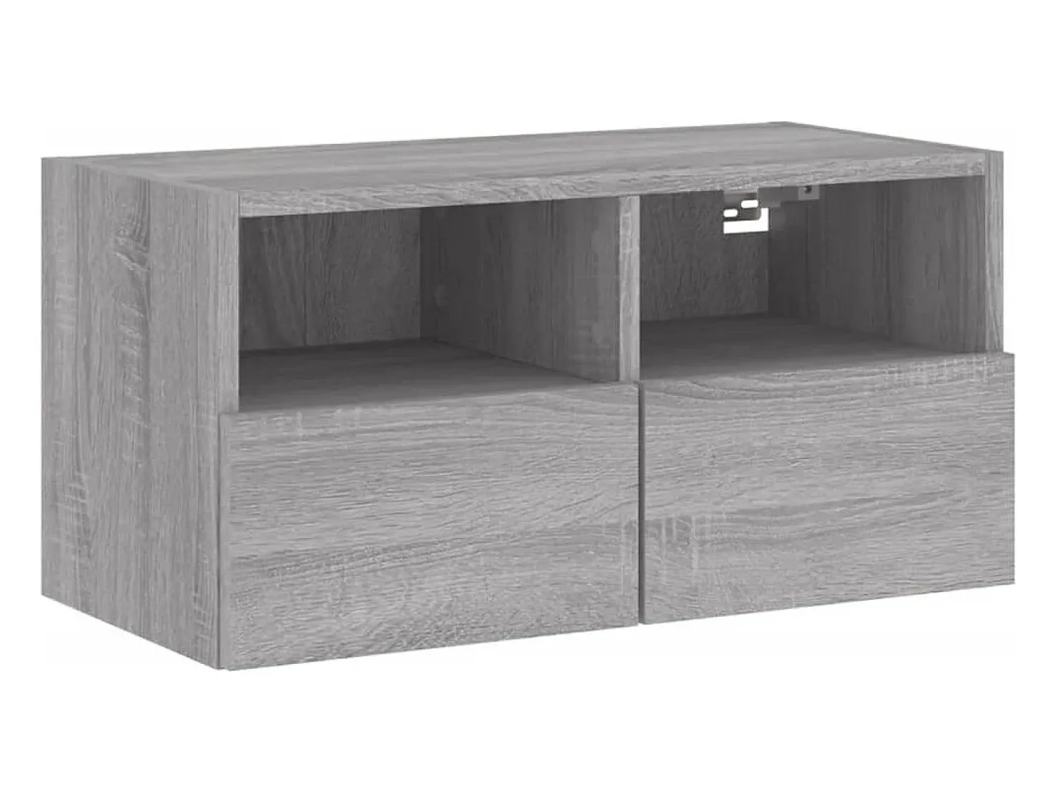 Móvel de parede p/ TV 60x30x30cm derivados madeira cinza sonoma PT142659^ Móvel De Tv