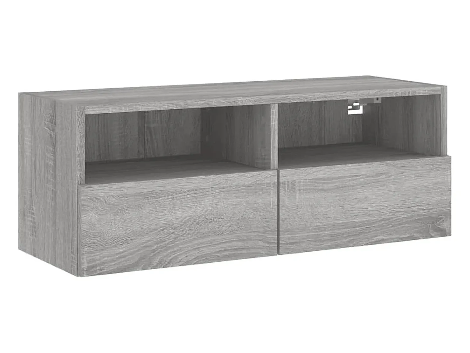 Móvel De Tv| Móvel de parede p/ TV 80x30x30cm derivados madeira cinza sonoma PT308634 Cinzento