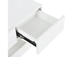 New Móvel de parede para TV, 130 × 33 × 15 cm, , com 2 armários, 4 gavetas e iluminação LED de 16 cores, para TVs de 55