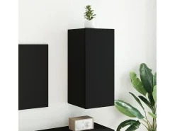 Hot Móvel de parede para TV com luzes LED 30,5x35x70 cm PT300185 Preto