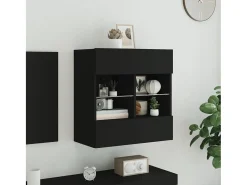 Móvel de parede para TV com luzes LED 58,5x30x60,5 cm PT763986^ Móvel De Tv