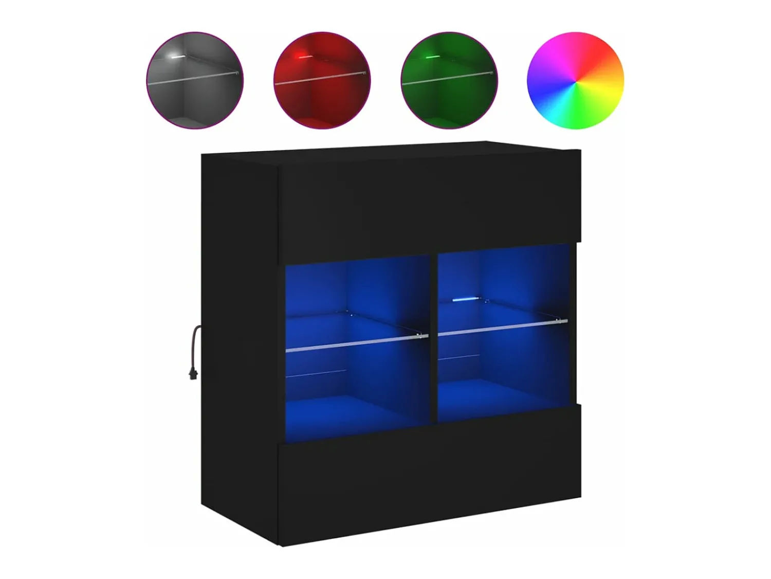 Móvel de parede para TV com luzes LED 58,5x30x60,5 cm PT763986^ Móvel De Tv