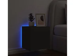 Hot Móvel de parede para TV com luzes LED 40,5x35x40 cm PT764464 Preto