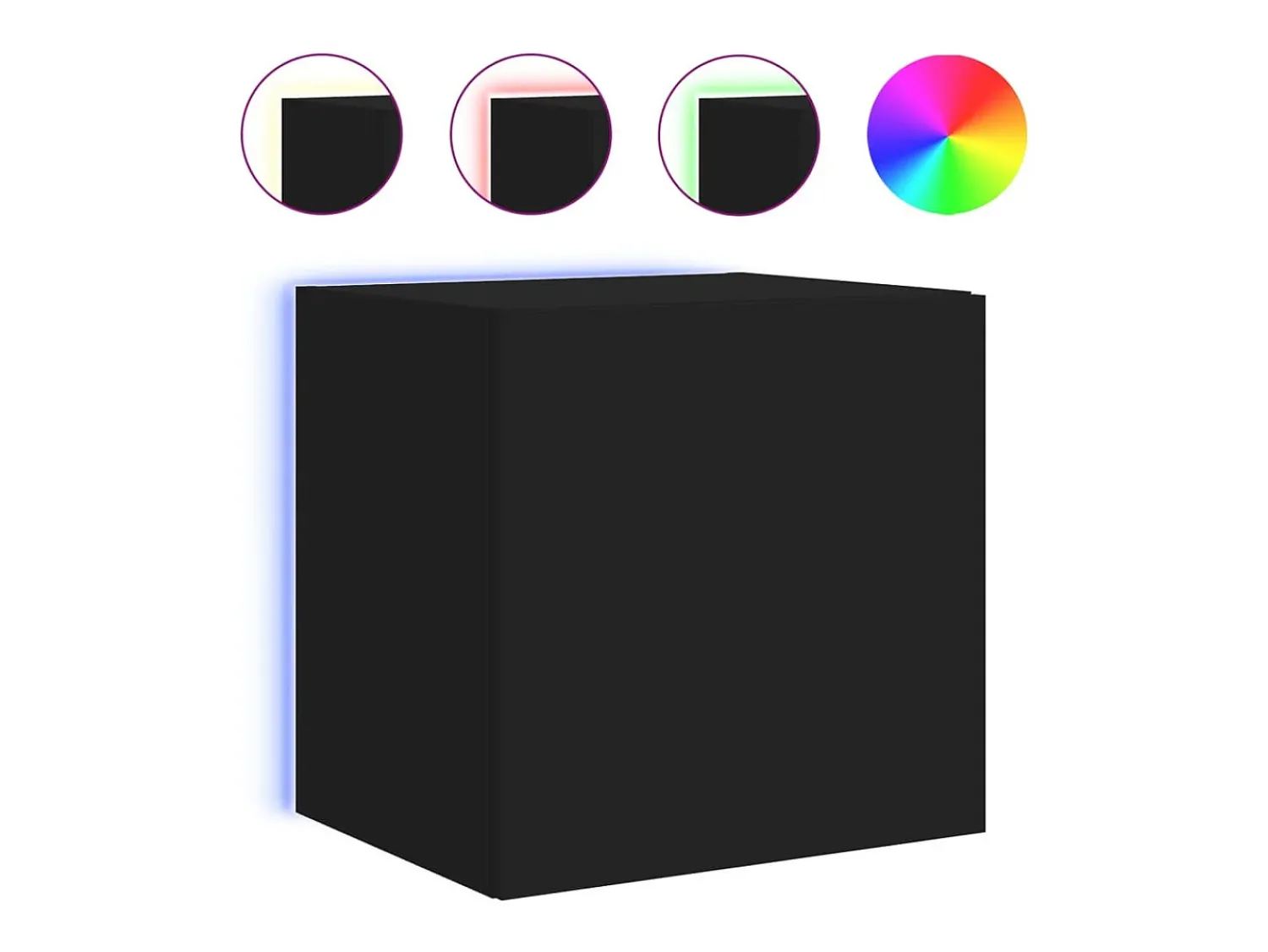 Hot Móvel de parede para TV com luzes LED 40,5x35x40 cm PT764464 Preto