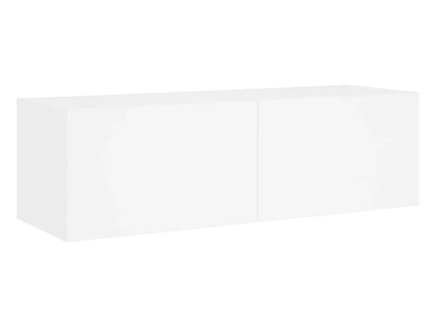 Móvel De Tv| Móvel de parede para TV com luzes LED 100x35x31 cm PT393630 Branco