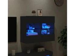 Móvel de parede para TV com luzes LED 78,5x30x60,5 cm PT562035^ Móvel De Tv