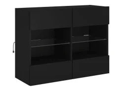 Móvel de parede para TV com luzes LED 78,5x30x60,5 cm PT562035^ Móvel De Tv