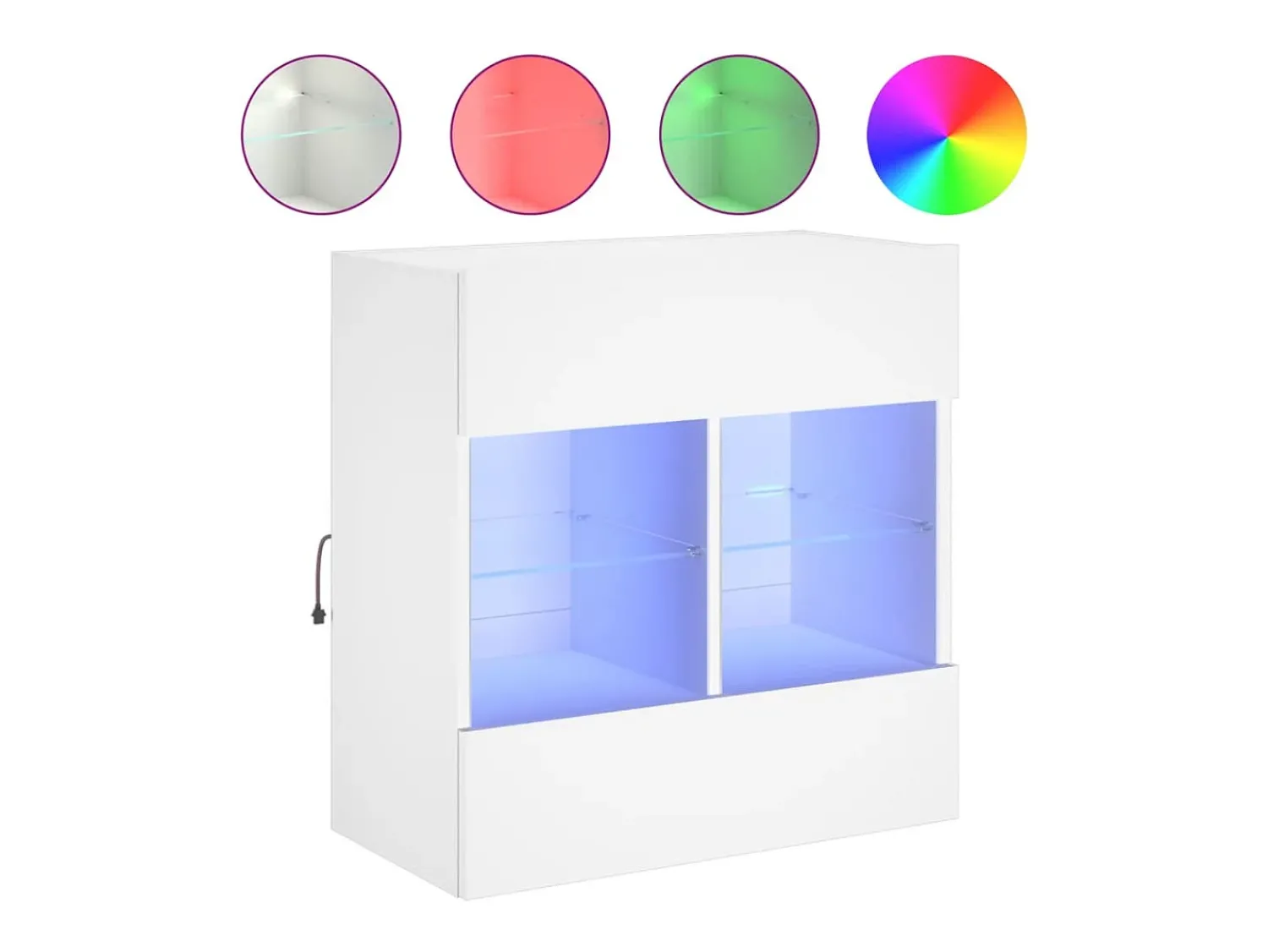 Móvel de parede para TV com luzes LED 58,5x30x60,5 cm PT377922^ Móvel De Tv