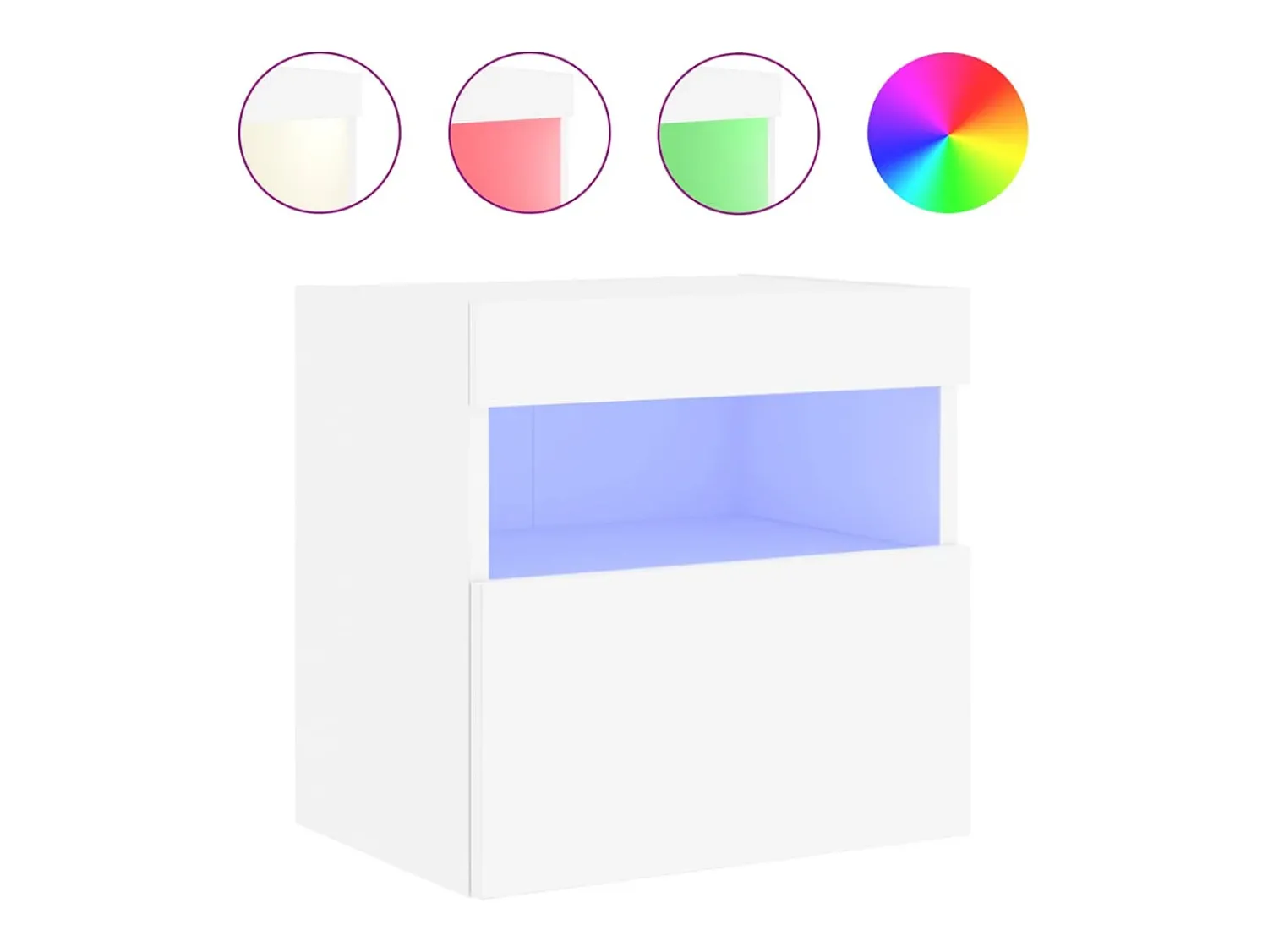 Móvel de parede para TV com luzes LED 40x30x40 cm PT269719^ Móvel De Tv