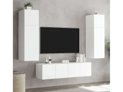 vidaxl Móvel de parede para TV com luzes LED 80x35x31 cm^ Móvel De Tv