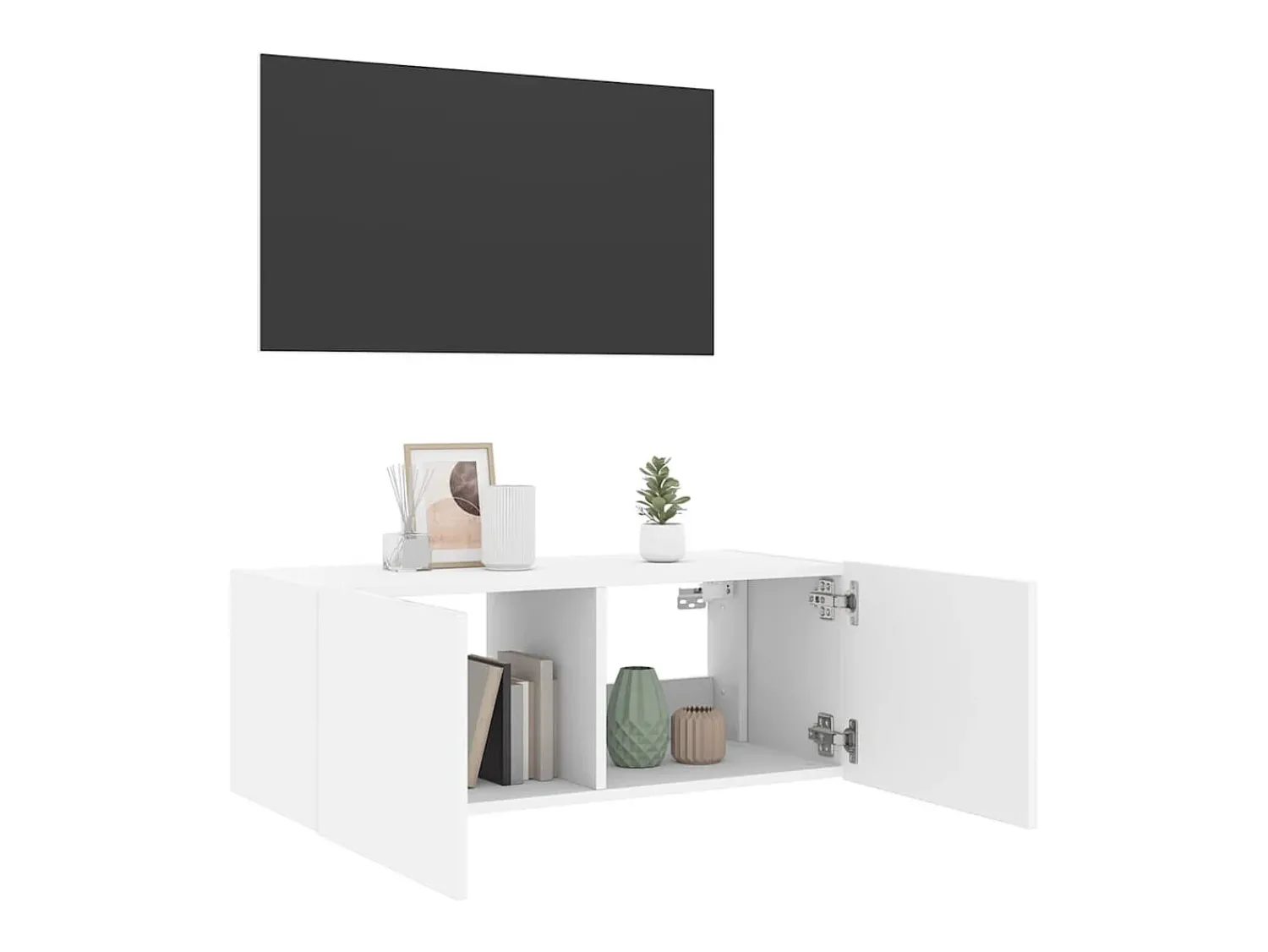 vidaxl Móvel de parede para TV com luzes LED 80x35x31 cm^ Móvel De Tv