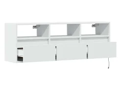 vidaxl Móvel de parede para TV com luzes LED 130x31x45 cm^ Móvel De Tv