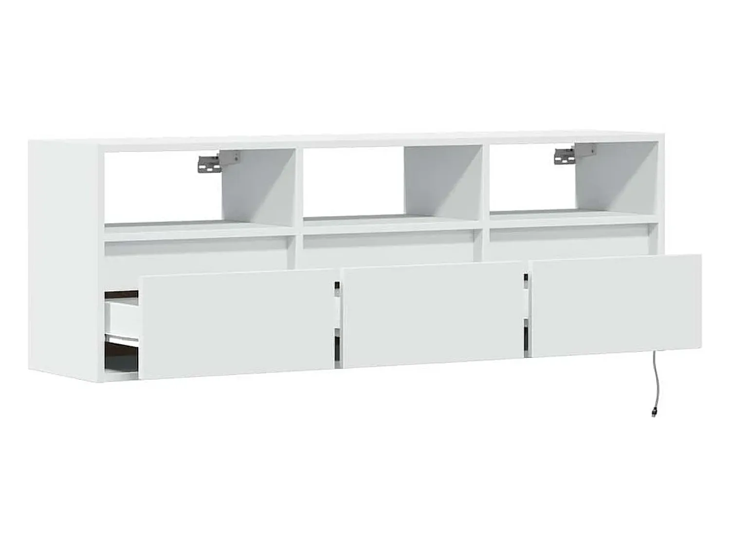 vidaxl Móvel de parede para TV com luzes LED 130x31x45 cm^ Móvel De Tv