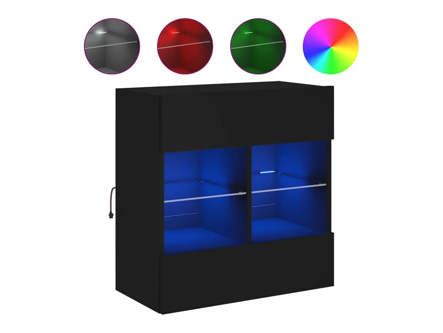 vidaxl Móvel de parede para TV com luzes LED 58,5x30x60,5 cm^ Móvel De Tv