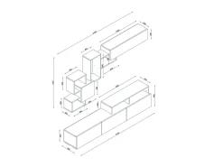 Móvel De Tv*Vente-unique Móvel de parede para TV com espaço de armazenamento - Tons claros naturais e brancos - TALOLI II Natural claro / Branco