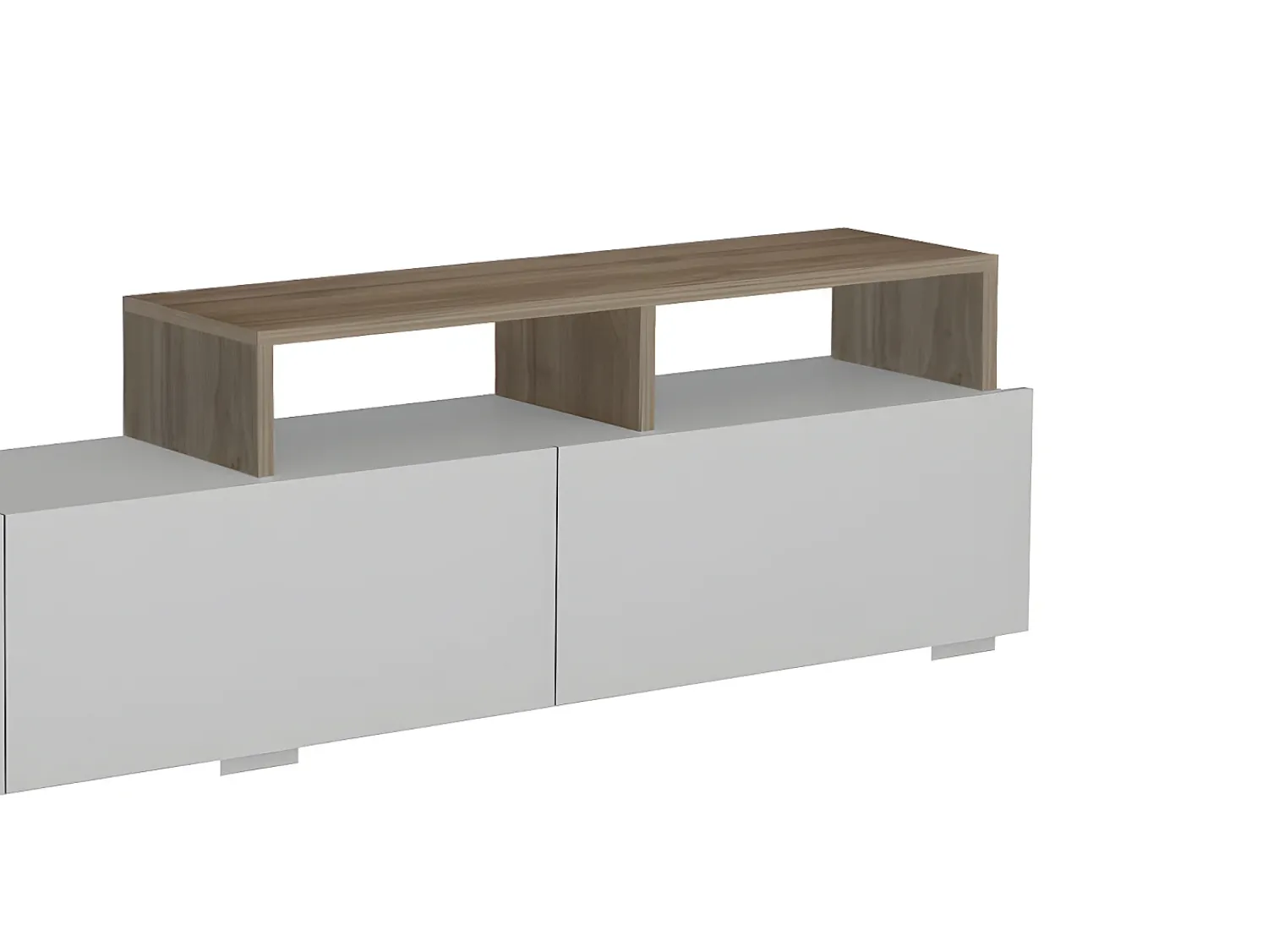 Móvel De Tv*Vente-unique Móvel de parede para TV com espaço de armazenamento - Tons claros naturais e brancos - TALOLI II Natural claro / Branco