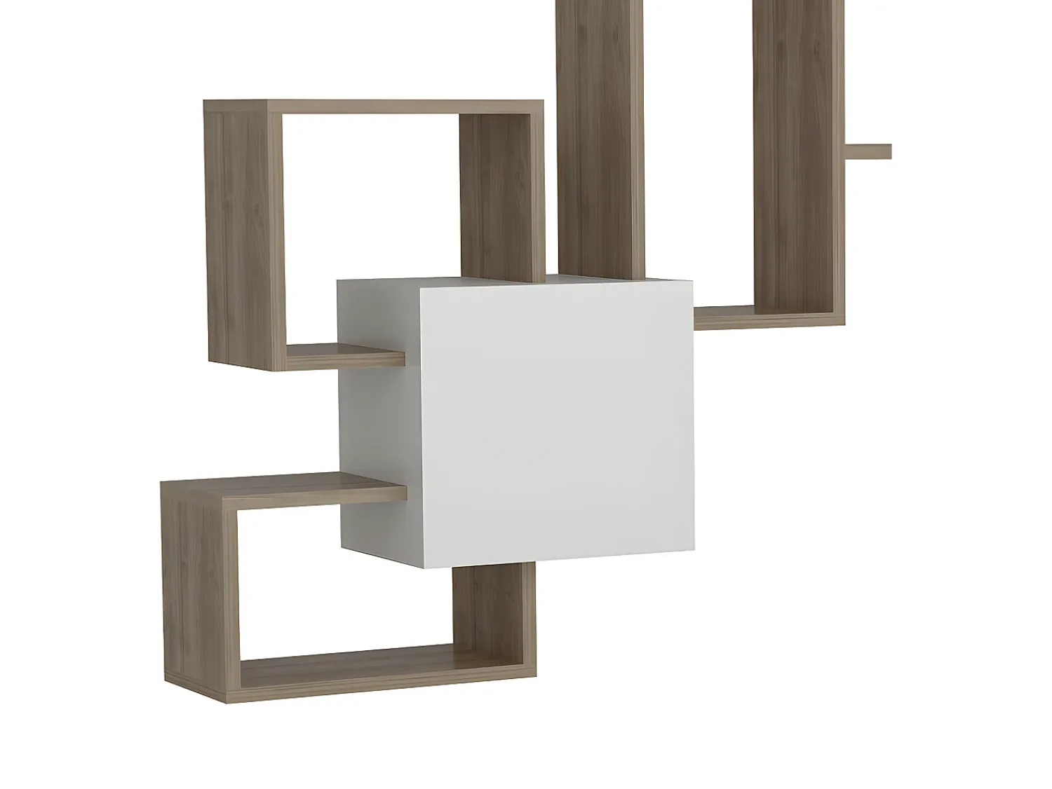 Móvel De Tv*Vente-unique Móvel de parede para TV com espaço de armazenamento - Tons claros naturais e brancos - TALOLI II Natural claro / Branco