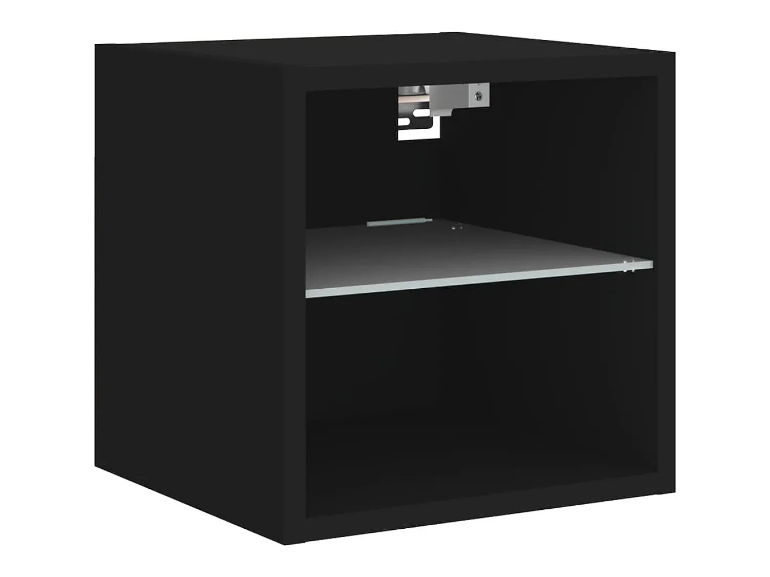 Móvel De Tv*vidaxl Móvel de parede para TV com luzes LED 30x28,5x30 cm Preto