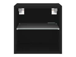 Móvel De Tv*vidaxl Móvel de parede para TV com luzes LED 30x28,5x30 cm Preto